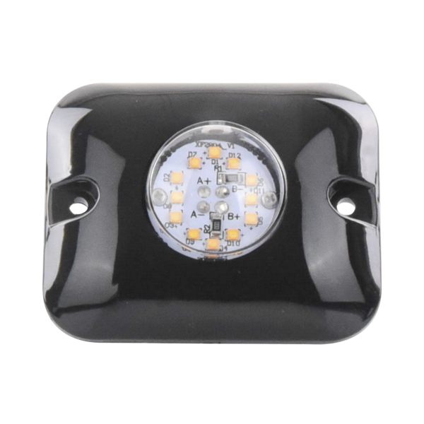 Luz Oculta Ultra Brillante con 12 LED, Color Rojo/Azul