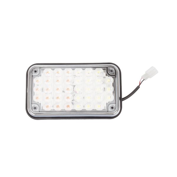 Luz de Advertencia de 6X4, Bicolor Rojo/Claro, Ideal para Ambulancias