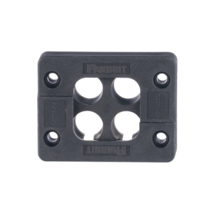 Pasacables de 4 Orificios de Marco Rectangular de 1.81 X 1.42, IP54,  para Cables Terminados, color Negro