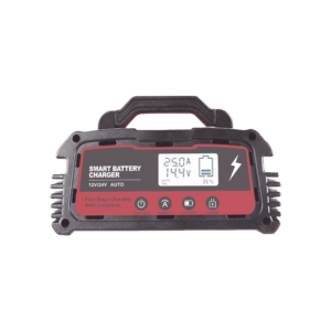 Cargador de Baterías / 12 o 24 Vcc / hasta 250 Ah / 25 A / Display LCD