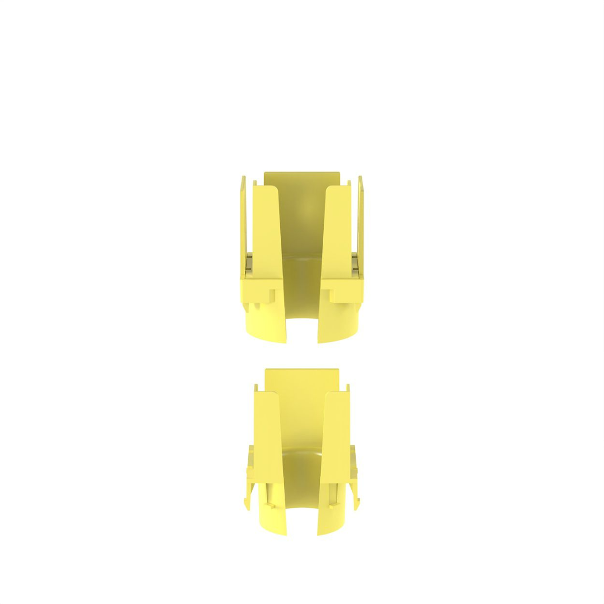 Tapa con 1 Salida a Tubo Corrugado de 1.5in (38mm), Para uso con Canaletas 2X2 FiberRunner?, Color Amarillo