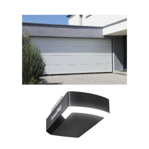 KIT COMPLETO Puerta D/ Garage 16x8 Pies / Lisa Linea Central / Color blanco / Insulada / Incluye Motor FS1000APPRT / 1/2HP / Fuerte/Silencioso/Luz LED/Motor DC .
