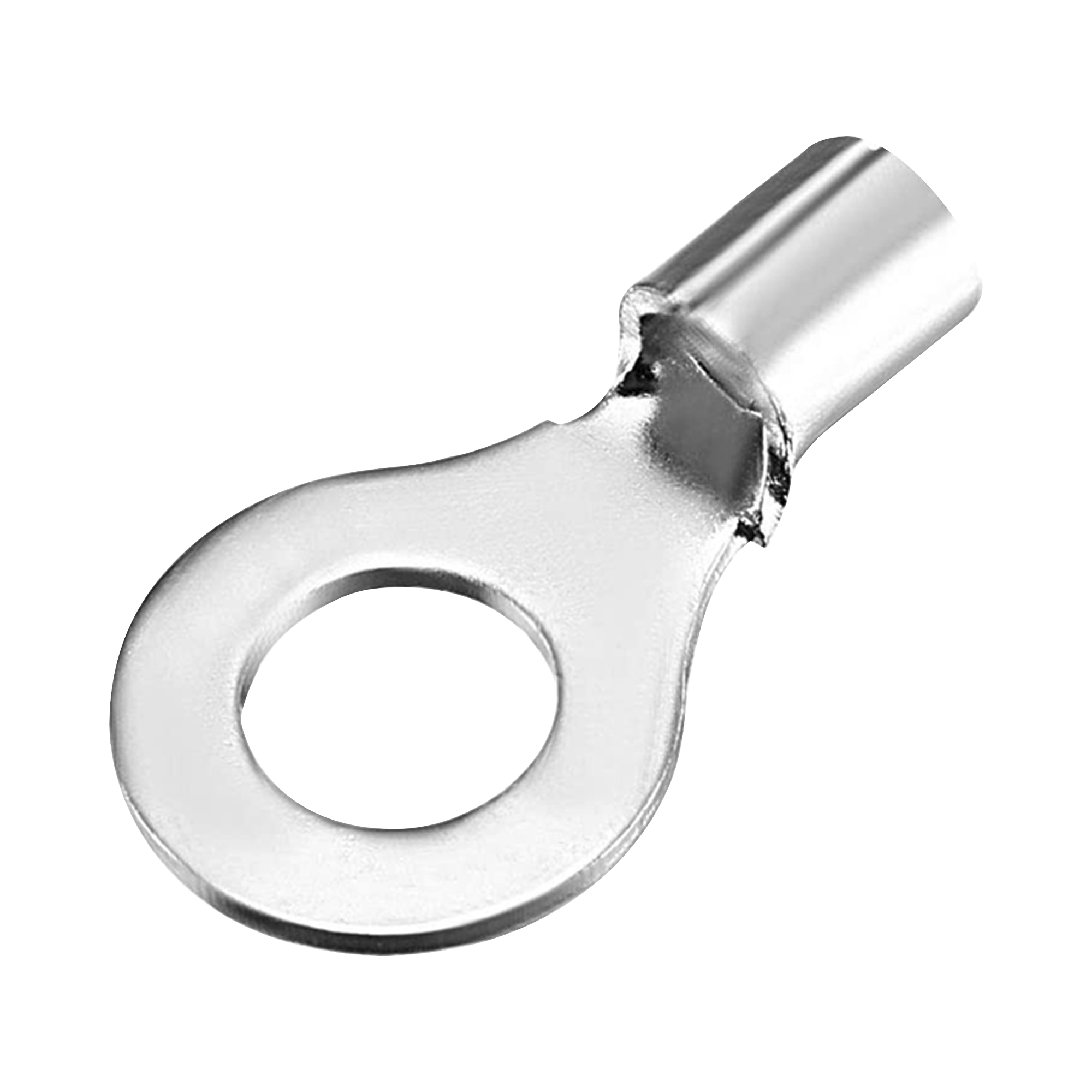 Terminal tipo ojo / 1 / 4 / Sin aislar / 6 AWG / Sin color / Paquete de 25 piezas.