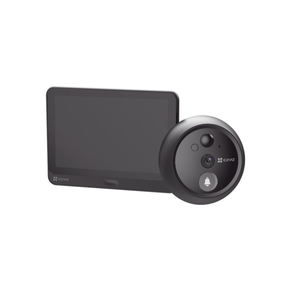 Videoportero Con Mirilla y Pantalla Wi-Fi de Batería Recargable / Para Instalarse en Puerta / Cámara 1080P / Audio de Dos Vías / Uso en Interior