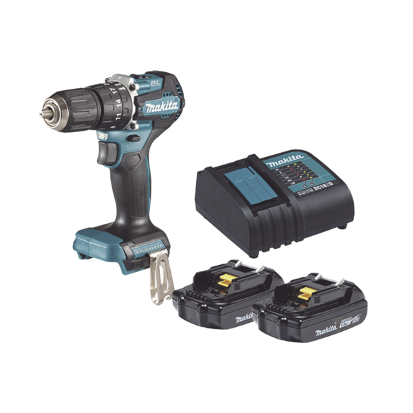 Rotomartillo/Taladro Inalámbrico SIN CARBONES, Broquero de 1/2, 1,700 RPM, 18Vâ??, Torque: 42 N.m C/2 Bat. (1.5Ah) y Cargador.