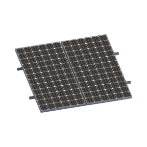 Kit De Minirieles Para Panel Solar Arreglo 1X2 Para Instalación Plano En Lámina