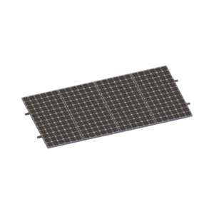 Kit De Minirieles Para Panel Solar Arreglo 1X4 Para Instalación Plano En Lámina