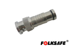 CONECTOR FOLKSAFE RG59 COMPRESION BNC MACHO DISEÑADO PARA RÁPIDA CONEXIÓN REQUIERE PINZA PARA COMPRESION CBAH1ALT01 UTILIZAR CABLE COAXIAL RG59 MEDIDAS DEL CONECTOR 14.5 X 42 MM
