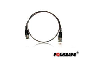 CABLE DE VIDEO BNC60 FOLKSAFE COAXIAL DELGADO COLOR NEGRO COMPATIBLE CON TECNOLOGÍAS ANÁLOGAS Y HD 60CM DE LARGO CON CONECTORES BNC DE MACHO A MACHO IDEAL PARA CONECTAR DVR A CÁMARA