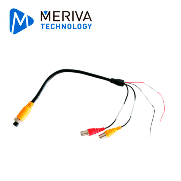 CABLE CONVERTIDOR PARA CAMARAS AHD CON CONECTOR BNC A DIN DE AVIACION MERIVA TECHNOLOGY MODELO MVA-BNCDIN COMPATIBLE CON TODAS LAS SERIES DE GRABADORES (EXCEPTO MDC220 / MDC230 Y MDC240)