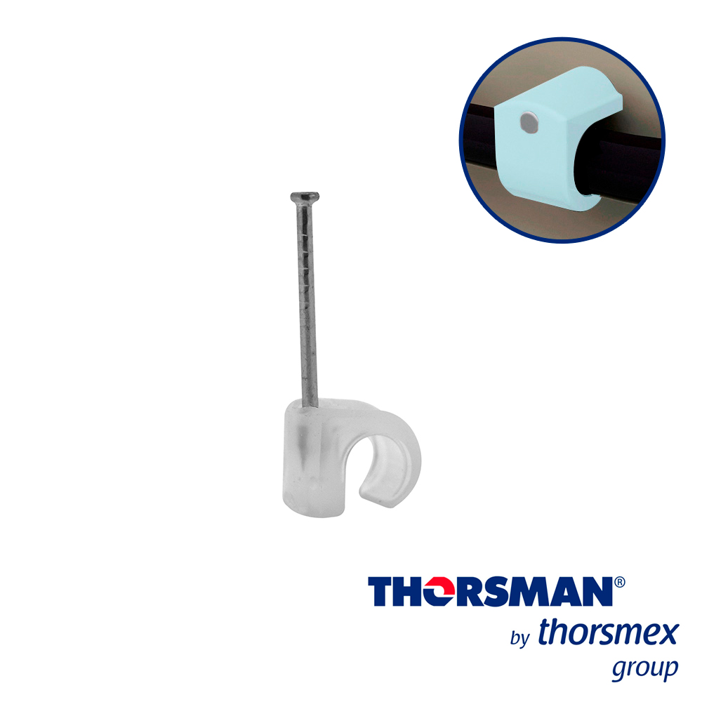 GRAPAS SUJETHOR THORSMAN 3102-00100 TC 5-7 CAJA /100PZAS COLOR NATURAL IDEAL PARA CABLE DE ARMA CALIBRE 8 -10  CLAVO GALVANIZADO GRAPA DE POLIETILENO RESISTENTE AL IMPACTO CORROSIÓN HUMEDAD Y CLIMAS EXTREMOS