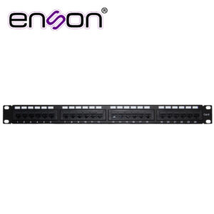 Enson ens-pa24p6 Patch Panel Enson Ens-Pa24P6 1Ur Precargado Cat6 24 Puertos Montaje En Rack Estandar 19 Pulgadas