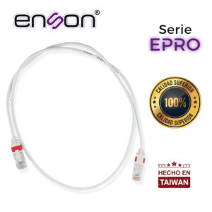 Enson epro-6pc90-wh Patchcord Rj45 Enson Epro-6Pc90-Wh De 90Cm Cat6 Color Blanco Ultradelgado Ideal Para Terminados En Patchpanel De Alta Densidad