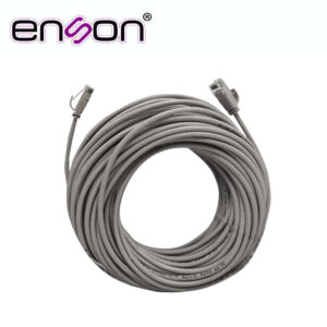 Enson ens-ip18cat6 Cable Prearmado Enson Ens-Ip18Cat6 De 18Mts Cat6 Con Conectores Rj45 Tipo Macho A Cada Extremo Color Gris Para Sistemas Basicos De Video Ip Y Redes