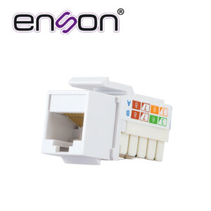 Enson epro-jack6a-wh Conector Modular Jack Keystone Rj45 Enson Epro-Jack6A-Wh Serie Pro Posicion Vertical Cat6A Color Blanco Compatible Con Placas Enson Epro-Fp