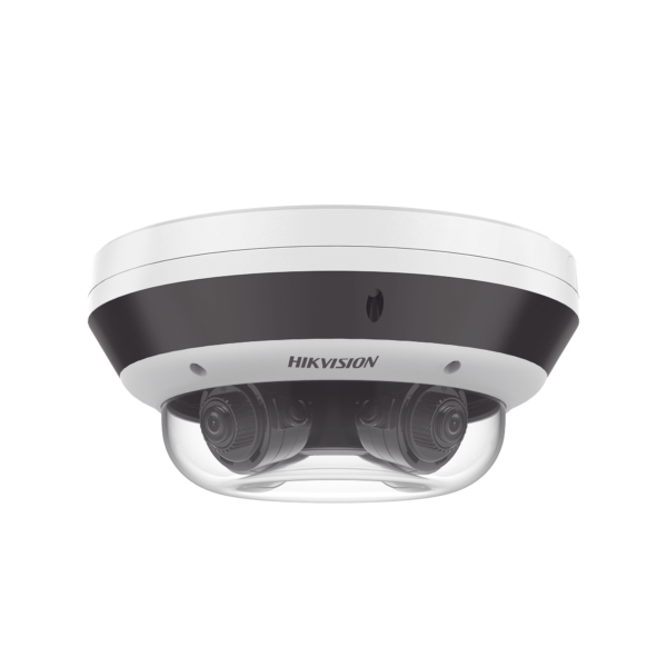 PanoVu Series / Vista Panorámica 360º / 4 Lentes Mot. 2.8 a 12 mm (4 Megapixel por Lente) / 16 Megapixel en Total / WDR 120 dB / DARKFIGHTER / Exterior IP67 / IK10 / PoE+ / 30 mts IR / Micro SD