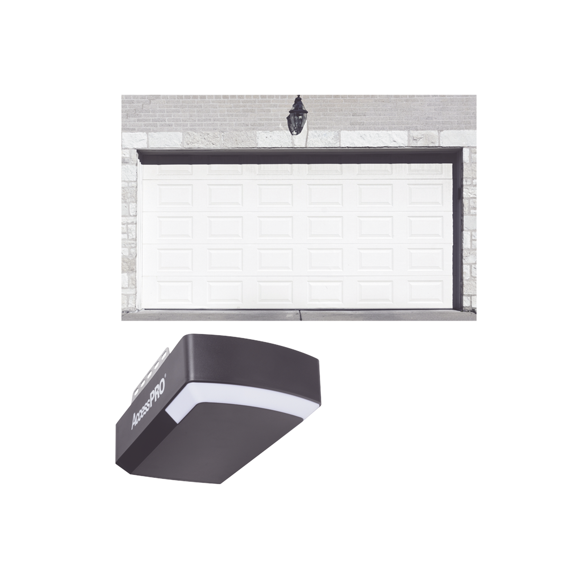 KIT COMPLETO Puerta D/ Garage 10x7 Pies / Cuadro Corto / Color blanco / Insulada / Incluye Motor FS1000APPRT / 1/2HP / Fuerte/Silencioso/Luz LED/Motor DC .