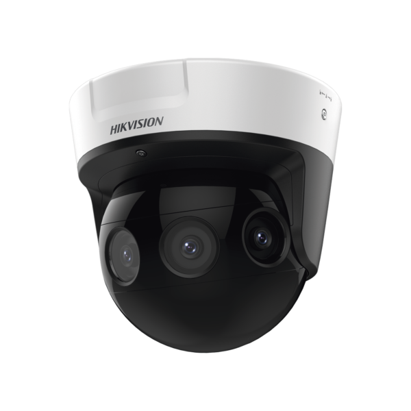 PanoVu Series / Vista Panorámica 180° / 8 Megapixel en Total / 4 Lentes 2.8 mm (2 Megapixel) / 20 mts IR EXIR / Exterior IP67 / IK10 / 12 Vcc / PoE+ / MicroSD