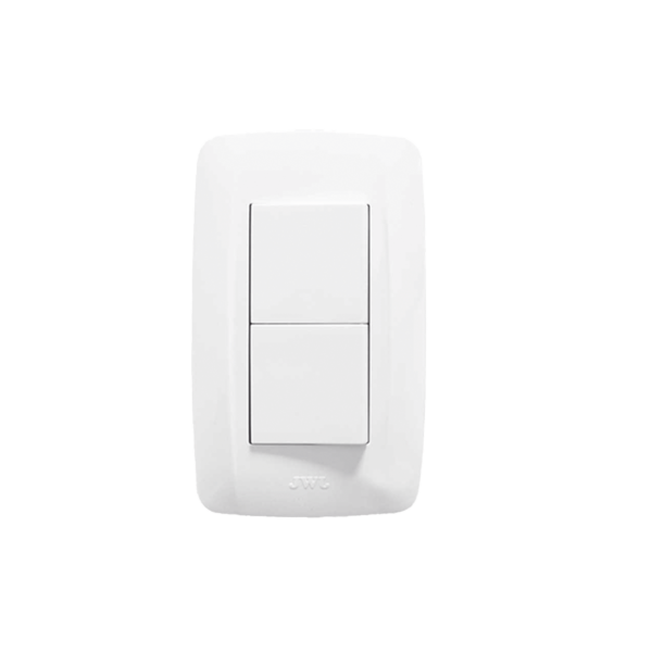 Apagador Dúplex de 10 A/ 127 V CA ~ 60 Hz /  1 1/2 Módulos / Color Blanco.