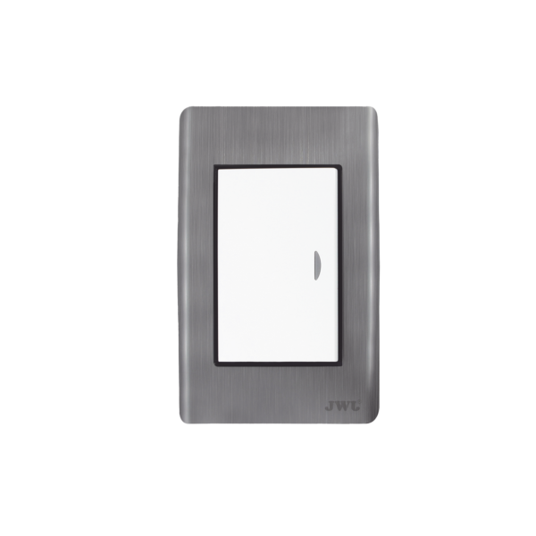 Apagador Sencillo de 10 A 127 V CA ~ 60 Hz / Placa de Acero.