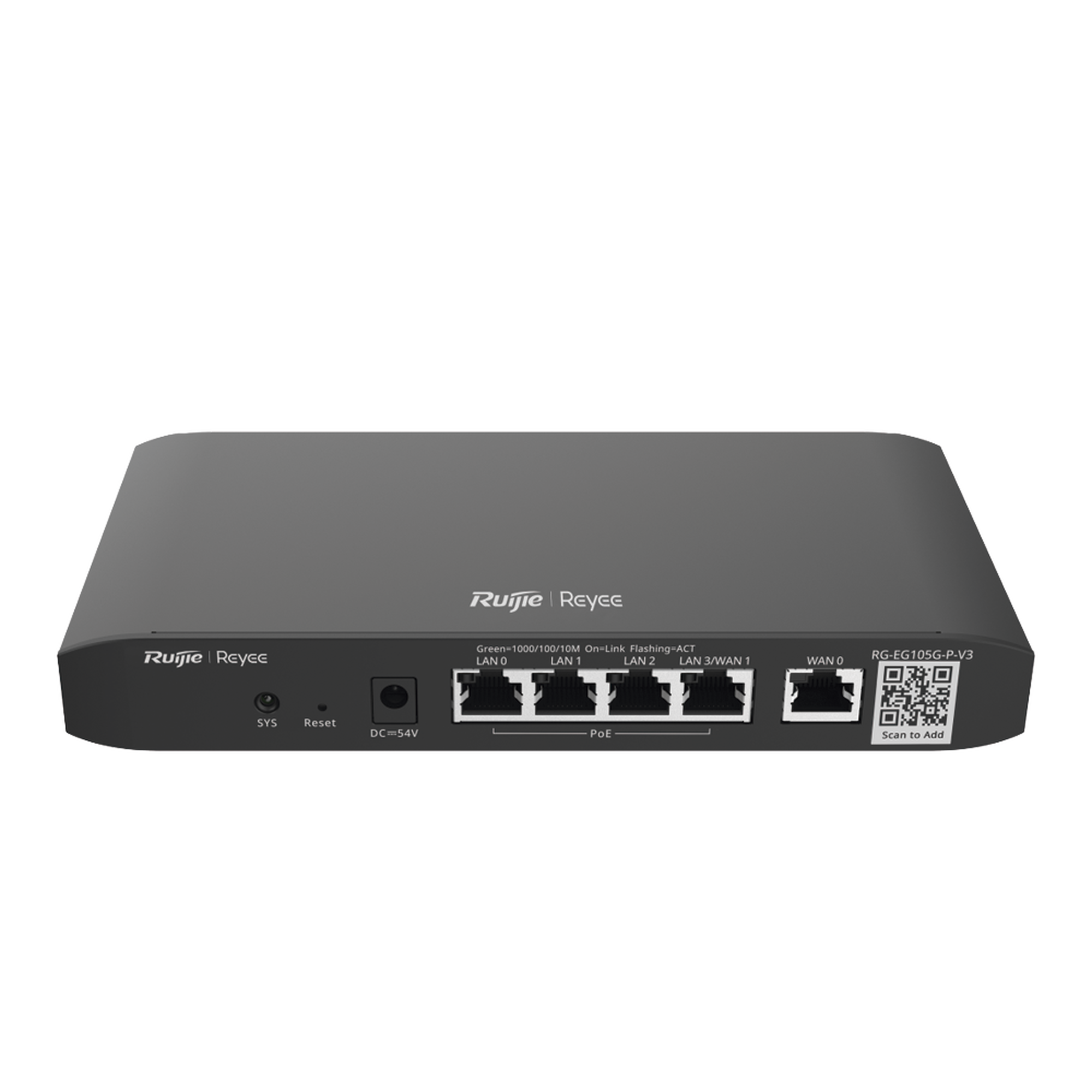 Router Balanceador con Función SD-WAN, POE+ hasta 54w, 3 puertos LAN gigabit, 1 Puerto WAN gigabit y 1 puerto LAN/WAN gigabit configurable, hasta 100 clientes con desempeño de 600 Mbps asimétricos