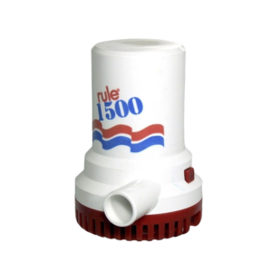 Rule 03 03 Bomba sumergible de achique de 1500 galones por hora a 24 Volts de corriente directa.