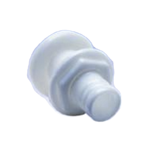 Accesorio pasacascos de plástico de alto impacto, recto de 1-1/8