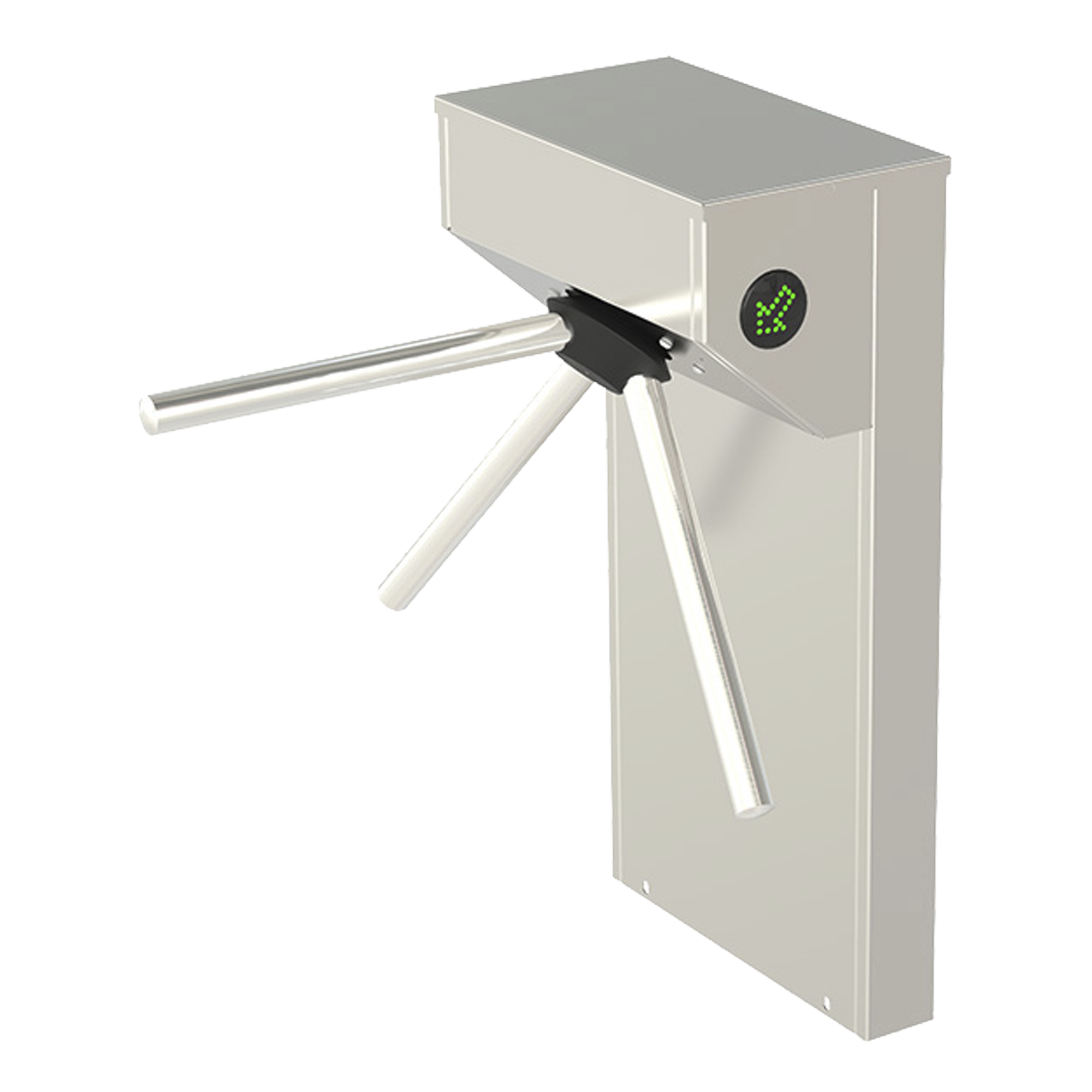 Torniquete Tipo Tripode de Medio Cuerpo / Acabado en Acero Inoxidable / De Apertura Bidireccional / Compatible Con Paneles de Control De Acceso