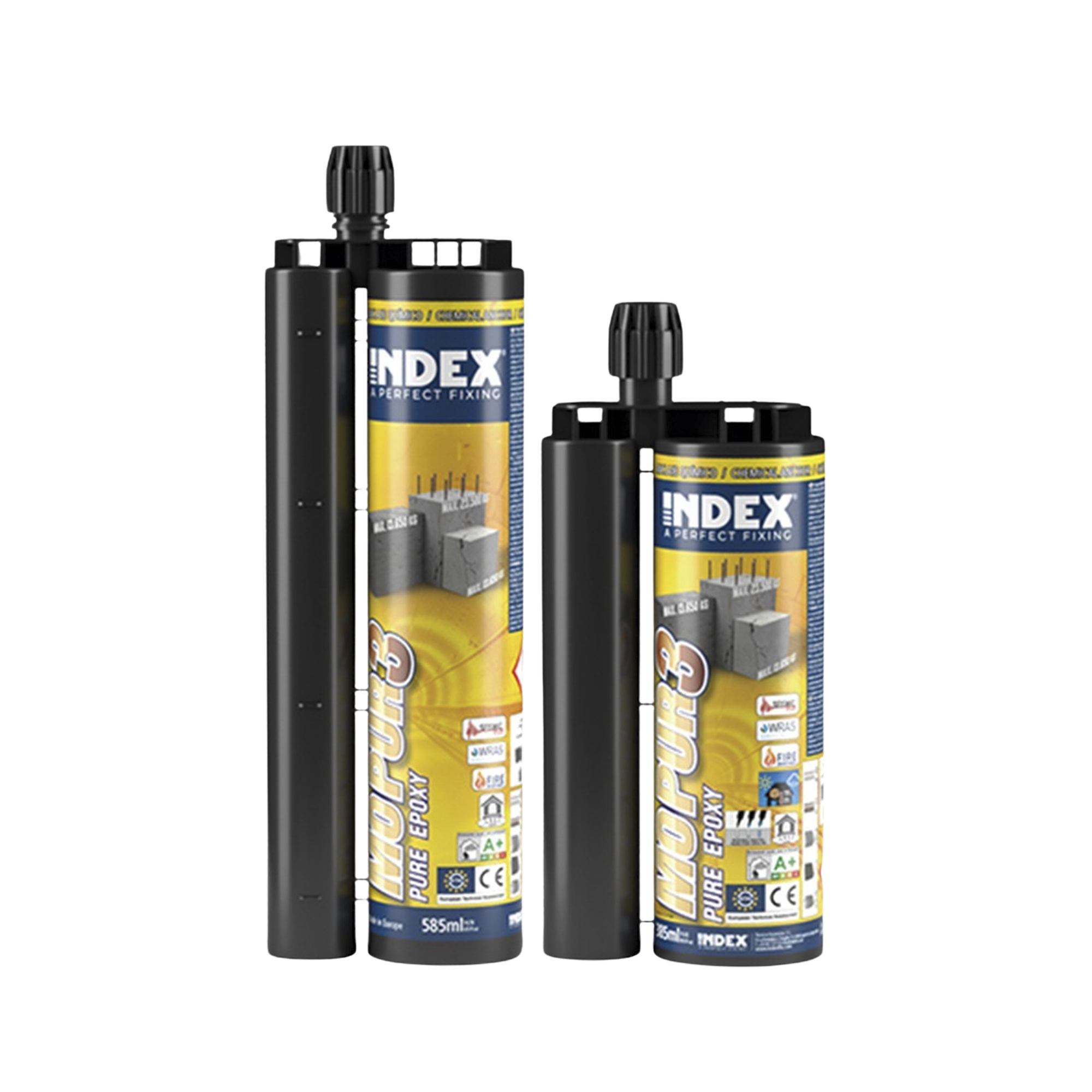 Resina Epoxico Puro 3:1 para Concreto Fisurado y Armado, Taladros Inundados, Vibraciones y Aplicaciones Estructurales / Curado Lento / Para Cargas Sísmicas Categoría C1 y C2 / Contenido 385 ml.