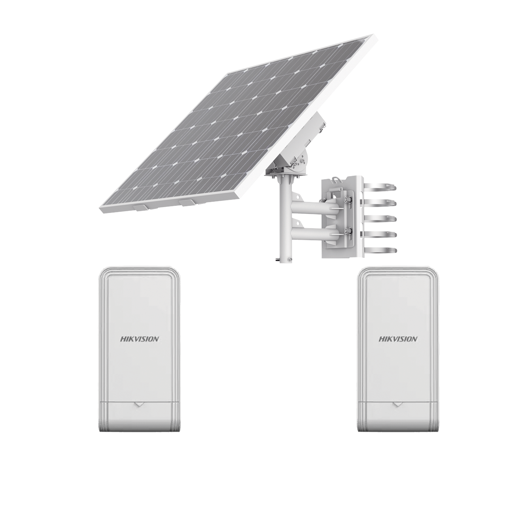 Kit Solar de Alimentación + 2 Puntos de Acceso (AP) / Panel Solar / Batería de Respaldo de Litio 360 Wh / 2 Salidas de 12 Vcd / Accesorios de Instalación / Uso en Exterior IP66