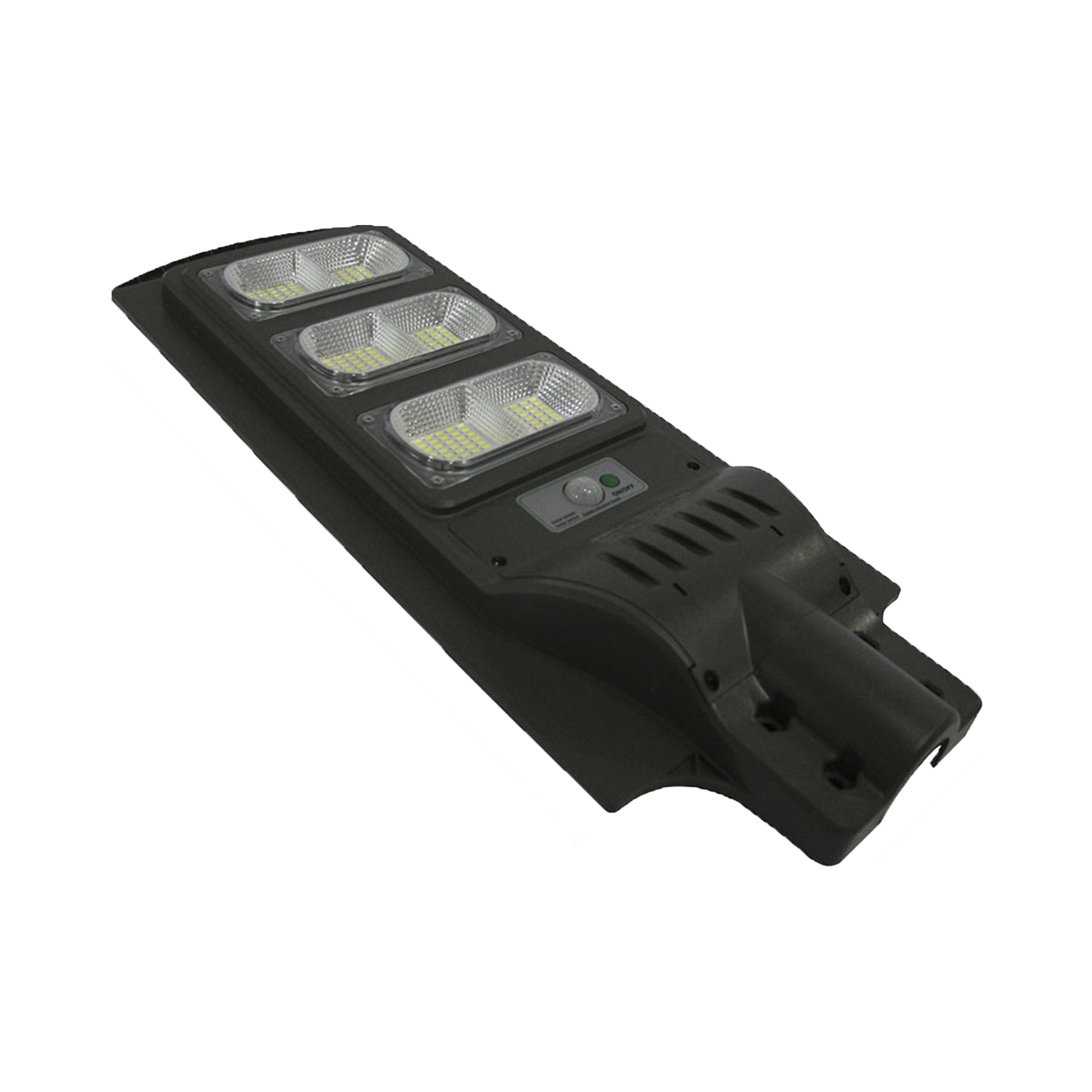 Alumbrado Publico con Panel Solar y Sensor de Movimiento de 120 W/ Luz 6 500 K / Dimensiones 625 x 240 mm / Ángulo de Luz 120°.