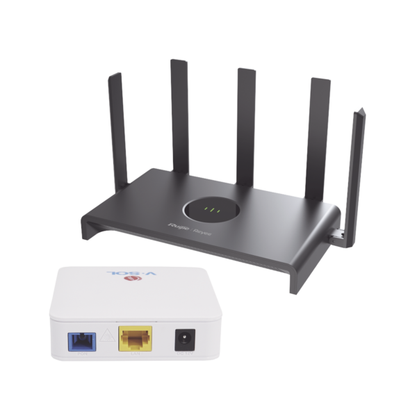 Kit 3 ONU Bridge V-Sol, Dual GPON/EPON con Router Home Mesh Ideal para distribuciones WISP de mayor cobertura Wi-Fi en Hogares y Oficinas