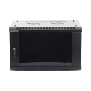 Gabinete PRECISION, Con Puerta de Cristal Templado, de 19in, 6UR, 450mm de Profundidad, Color Negro