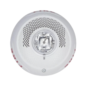 Bocina con Lámpara Estroboscópica, Montaje en Techo, Color Blanco, Nuevo Diseño Moderno y Elegante y Menor Consumo de Corriente