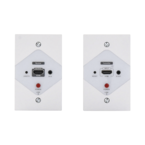 Kit Extensor HDMI en PLACAS DE PARED para distancias de 40 metros / Resolución 1080P @ 60 Hz / Cat 6/6A/ 7 / HDR/ Cero Latencia / Soporta Control Remoto / Placa de pared de 2.74 x 4.49? (tamaño estándar de EE.UU.).