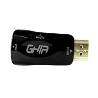 Adaptador Ghia Convertidor De Video Hdmi Macho A Vga Hembra Con Audio