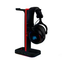Base Gamer Balam Rush Atlas Hr760 / Soporte Para Diadema / Iluminacion Rgb / 2X Usb A / Negro / Br-931502