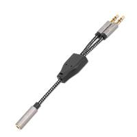 Adaptador,Manhattan.356121, Audio 3.5Mm 1 H A 2 M, 15Cm, Cable Que Divide Audio Para Audifono Y Mic, Aluminio Plateado