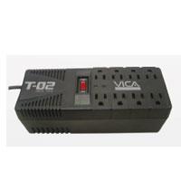 Regulador Vica T-02 De 1200Va/700W 8 Contactos Protector De Linea Telefonica Garantia 5 Años