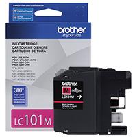 Cartucho De Tinta Brother Lc101M Magenta Rendimiento De 300 Paginas Al 5 Por Ciento