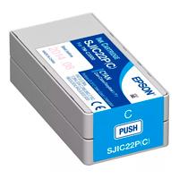 Cartucho Epson Modelo Sjic22P Cyan, Para Tm-C3500