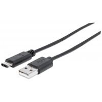 Cable Usb,Manhattan,353298,-C V2.0, C-A 1.0M Negro 480Mbps