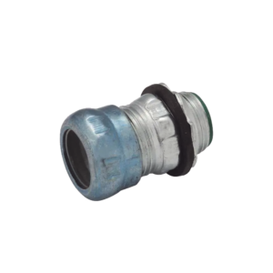 Conector de Compresión Impermeable Aislado de Acero Galvanizado para Pared Delgada de 1 1/2 .