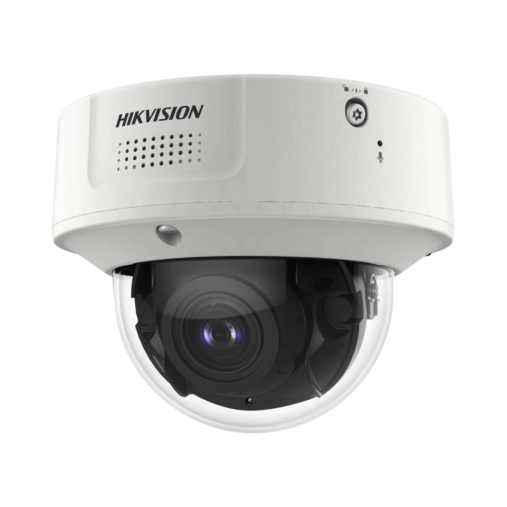 Domo IP 4 Megapixel / Lente Mot. 2.8 a 12 mm 2 / 40 mts IR EXIR / 2 Analiticos Simultaneos / DeepinView / 2 Micrófonos Integrados / IP67 / IK10 / H.265+ / WDR 150 dB / Captura Facial / Búsqueda por Atributos /