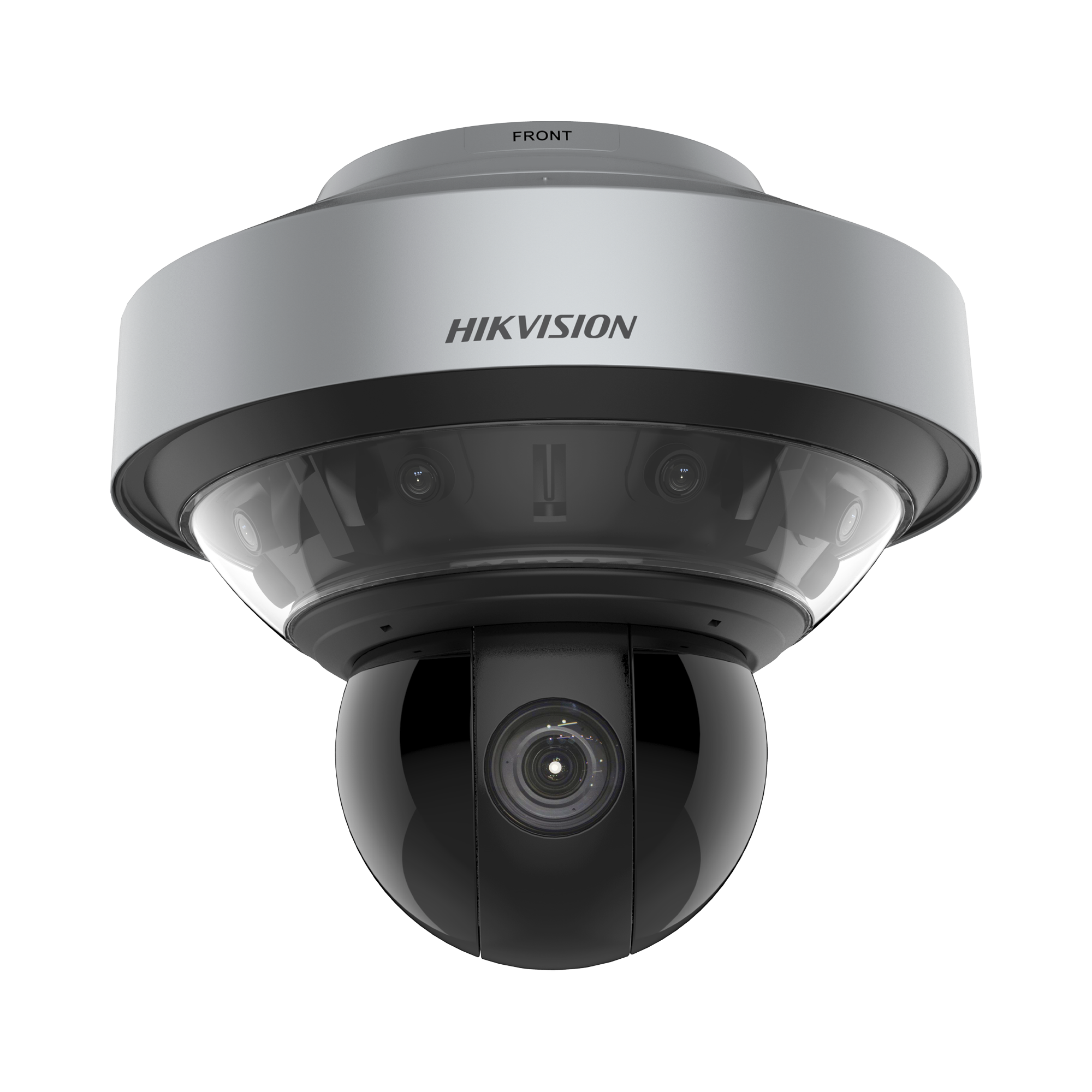 PanoVu Series / 1 PTZ 40X Zoom (4 Megapixel) + 8 Lentes 2.8 mm (Vista 360°) / Posicionamiento 3D / Autoseguimiento 3.0 / Deep Learning / IP67 / IK10 / WDR 120 dB / Micro SD