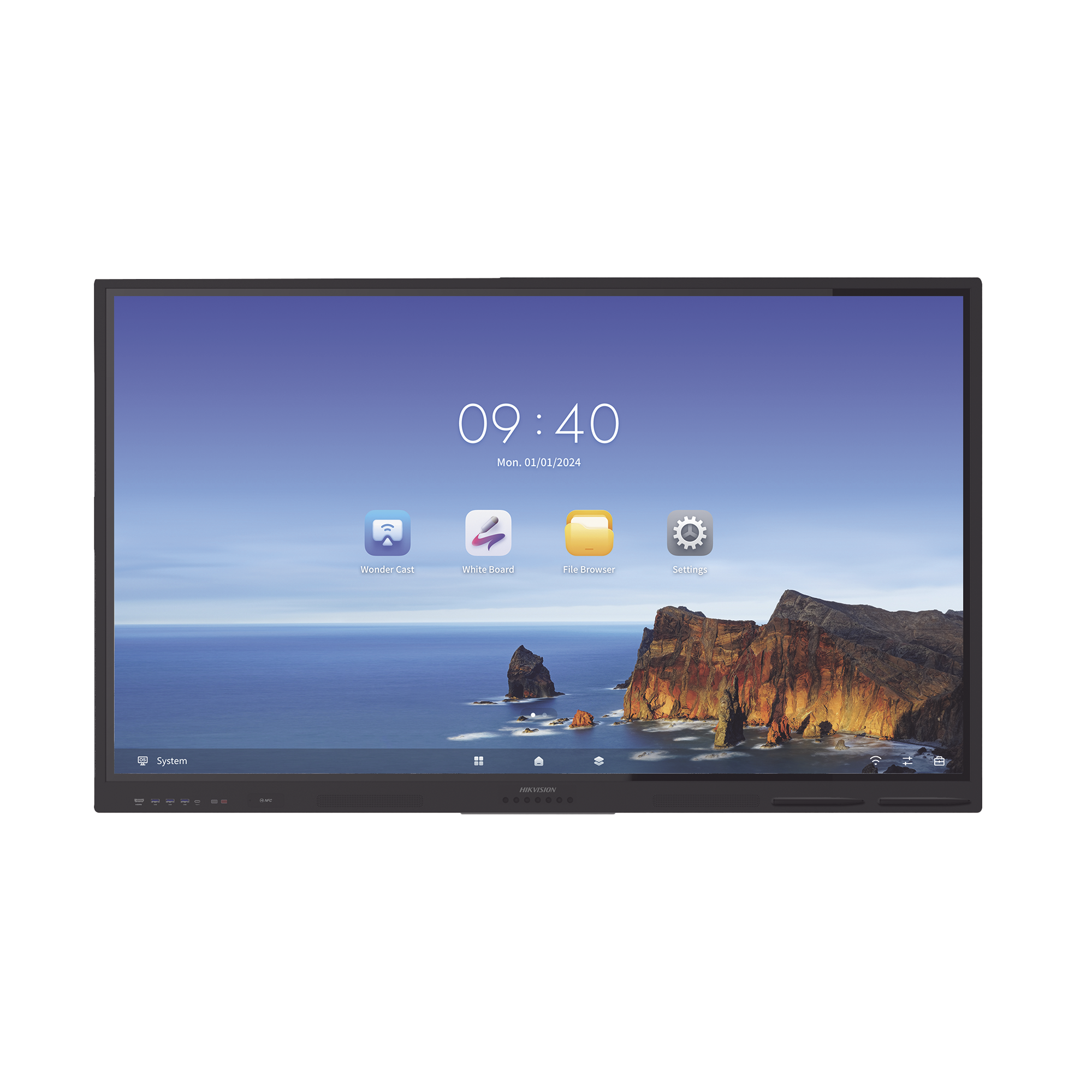 Pantalla Interactiva Touch de 65 Android 13 / Resolución 4K / Bocinas Integradas / Entradas HDMI / Incluye 2 Lápices para Escribir