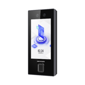 Terminal Facial Min Moe con LECTOR DE HUELLAS y Tarjetas MIFARE / 3000 Rostros / 3000 Huellas / Pantalla 4.5 / Administrable en la Nube con Hik-Connect Teams  / Exterior IP65  / PoE / WiFi