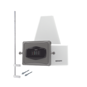 Kit Amplificador de Señal Celular 4G/ Incluye Mástil / Mejora las llamadas convencionales y VoLTE / Soporta datos de tecnologías 2G, 3G y 4G de TELCEL, AT&T y MOVISTAR / Cubre hasta 500 m2.
