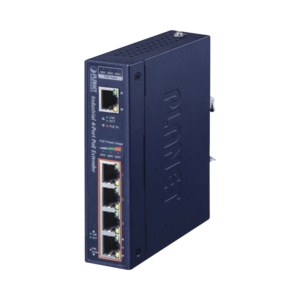 Extensor Industrial PoE, Entrada PoE 802.3 bt  y 4 Puertos de Salida Gigabit 802.3 af/at