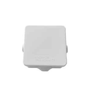 Caja de Conexiones Impermeable IP55 con 4 Entradas, 80 x 80 x 50 mm, para Instalaciones Industriales, Comerciales y Residenciales, Incluye Tornillería para su Instalación